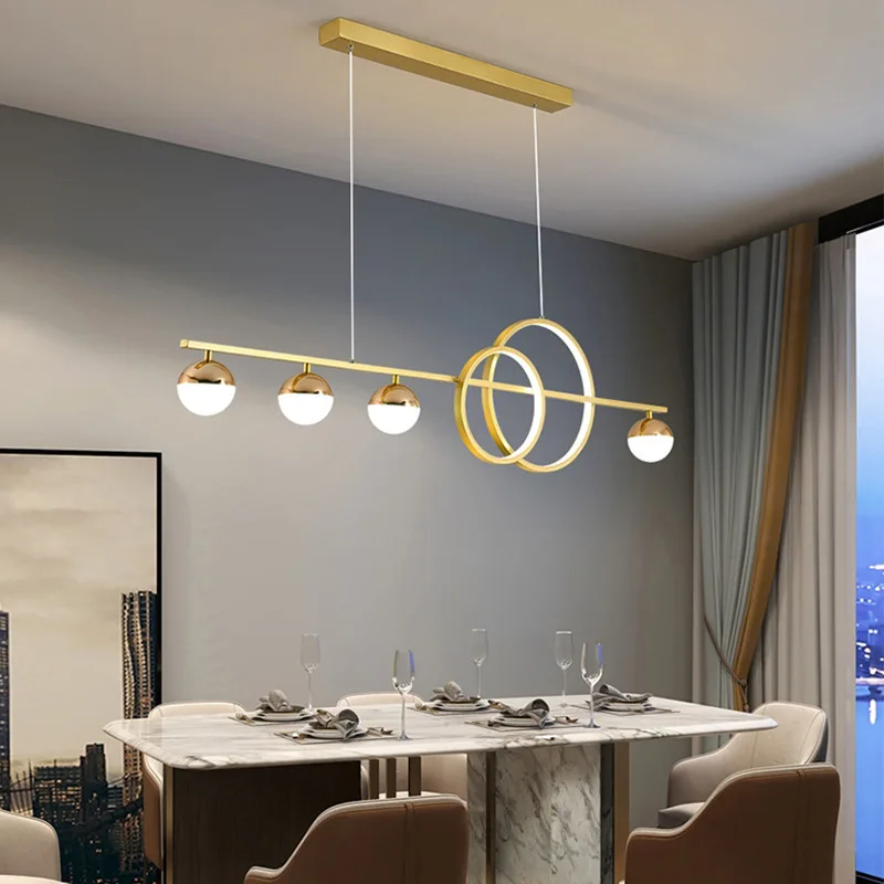 

New Modern Nordic Style LED Chandelier For Dining Room Kitchen Living Room Bedroom Pendant Lamp Black Gold Design Hanging Light