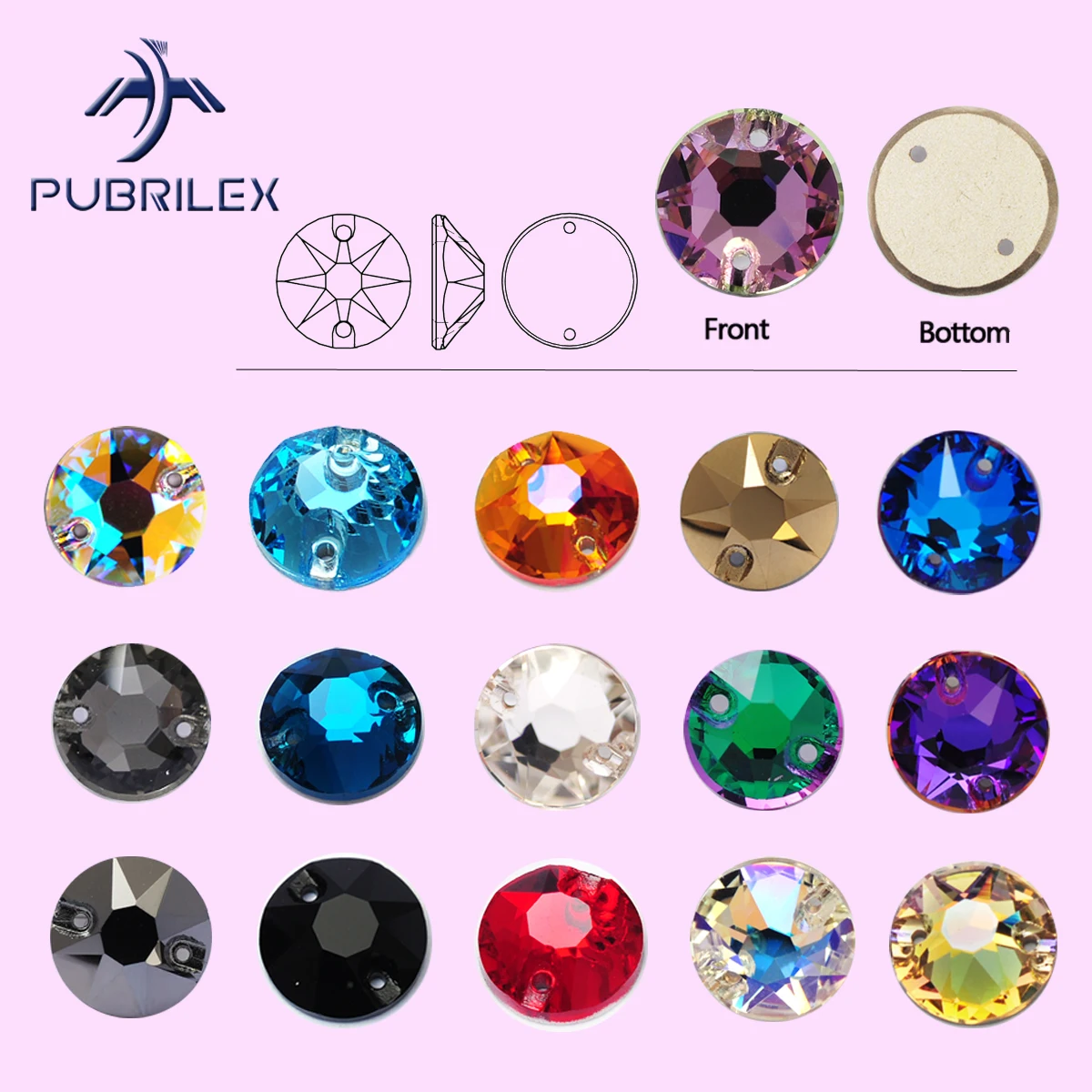 Оптовая продажа стеклянные стразы PUBRILEX K9 со стразами края с фасками XIRIUS камни для