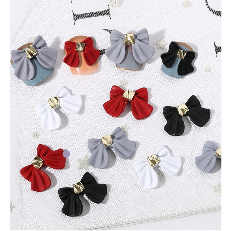 

10pcs/lot 3d Nail Art Acrylic Elegant Bowknots For Nail Tips Decorations
