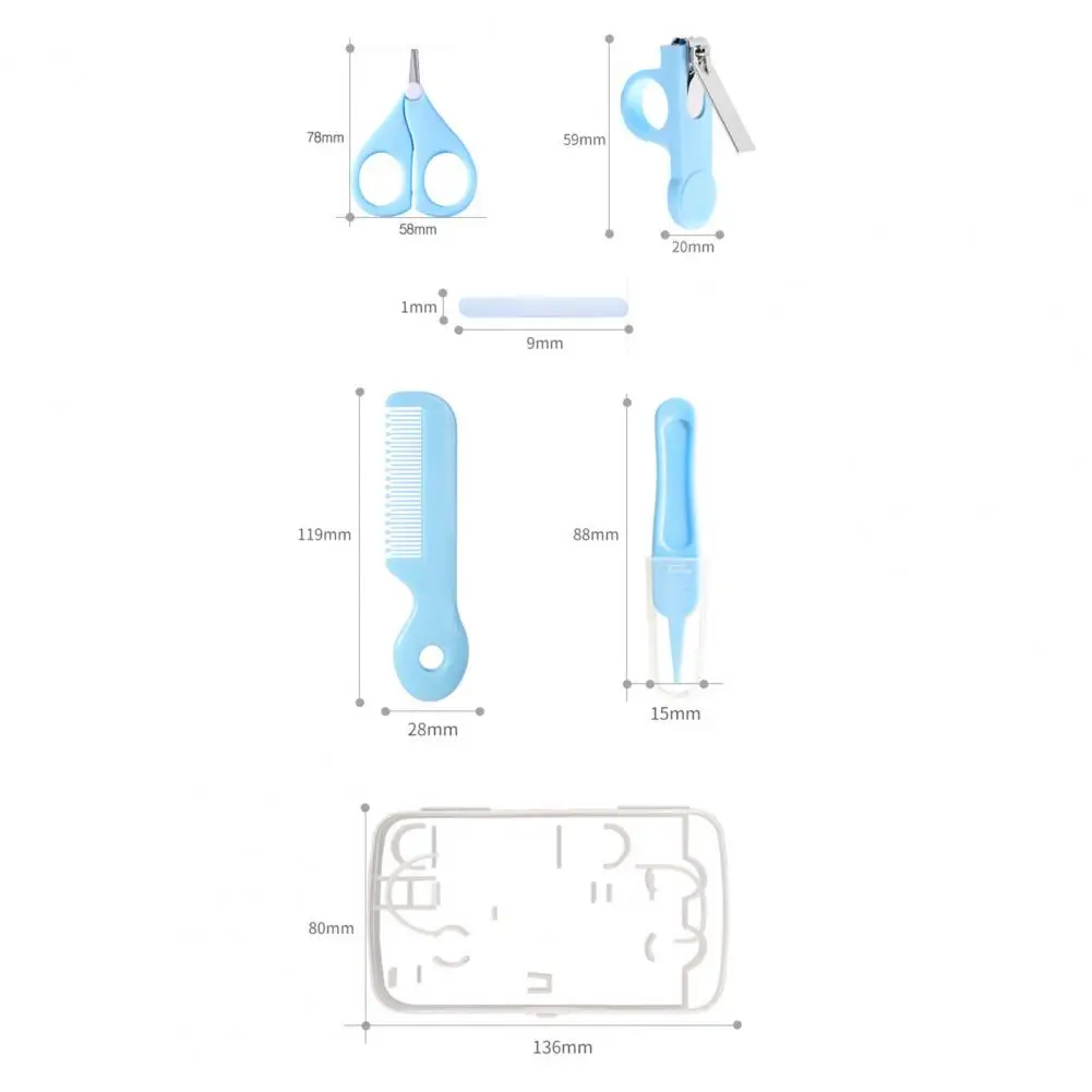 

1 Set Nail Trimmer Healthcare Kit PP Easy to Carry Baby Nail Care Tool Set Nail Scissors Baby Supplies