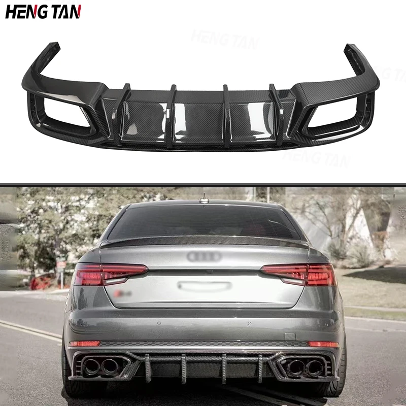 Для Audi A4 S4 B10 2019+ сухой автомобильный задний бампер из углеродного волокна