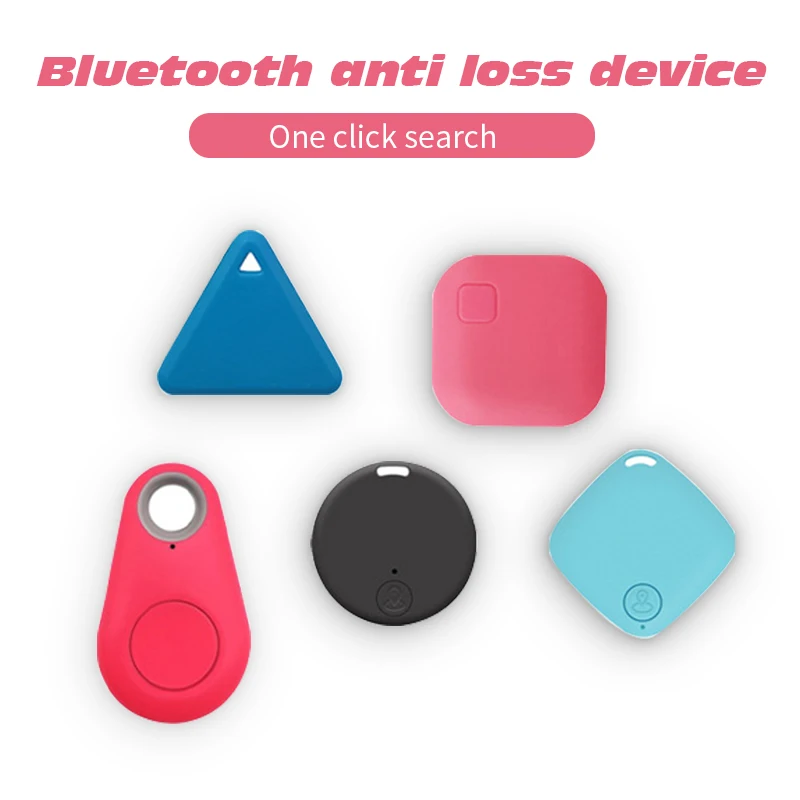 Bluetooth Anti-Loss Device Multi-Shape Color Bag Key Bi-Directional Anti-Loss Car Locator Finder Water Droplets Shape Round