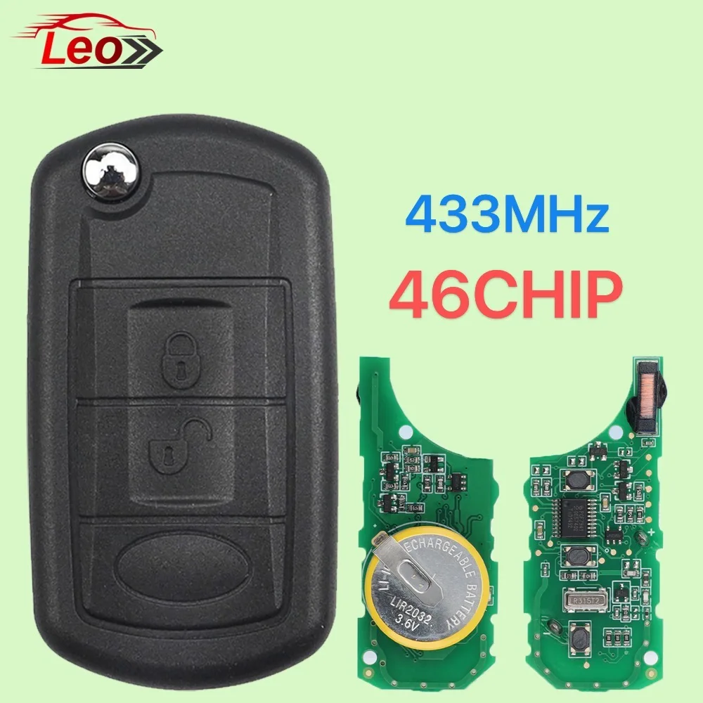

Автомобильный откидной дистанционный ключ Leo для Land Rover 2006-2011 Discovery3 LR3 Range Rover Sport, перезаряжаемый 315 МГц/433 МГц ID46CHIP