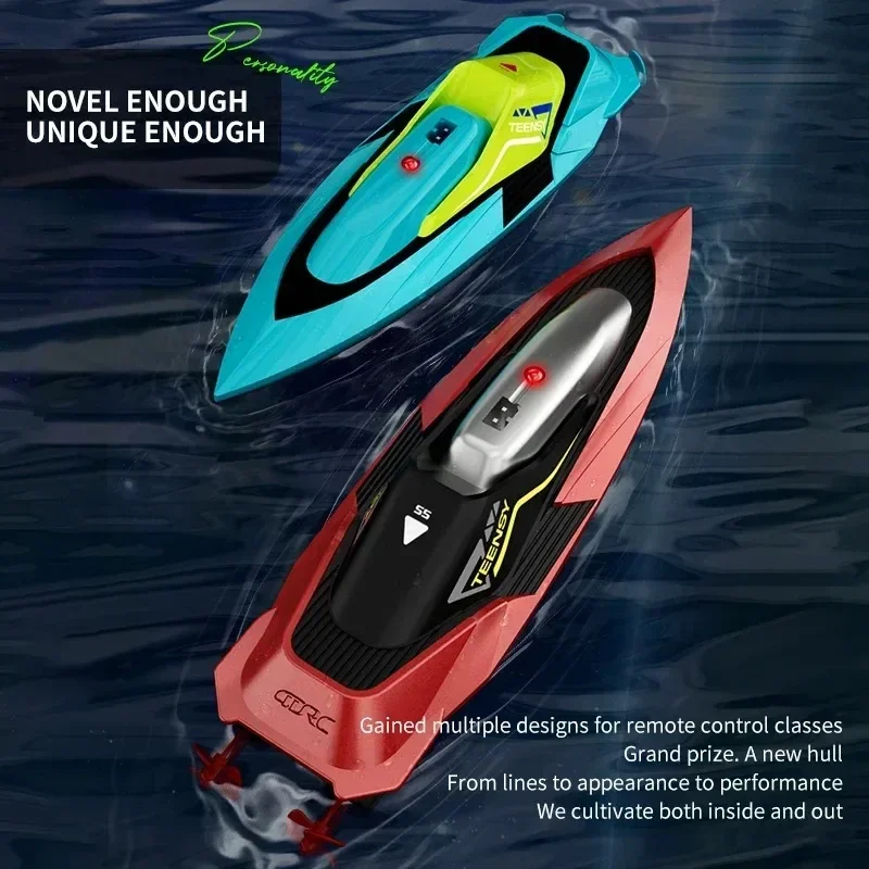 S5 2.4G RC Boat Waterproof Dual Motor High Speed Racing Speedboat Model Electric Radio Control Outdoor Summer Water Pool To