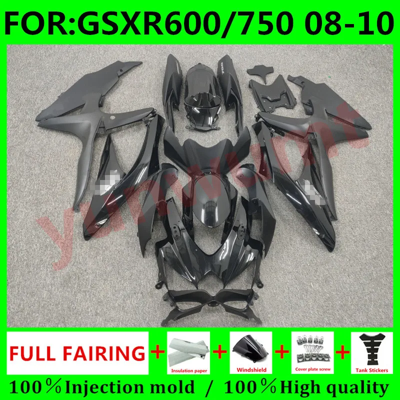 

Motorcycle Injection mold Fairings for SUZUKI GSXR600 GSXR750 2008 2009 2010 K8 K9 GSXR 600 750 08 09 10 full Fairing set black