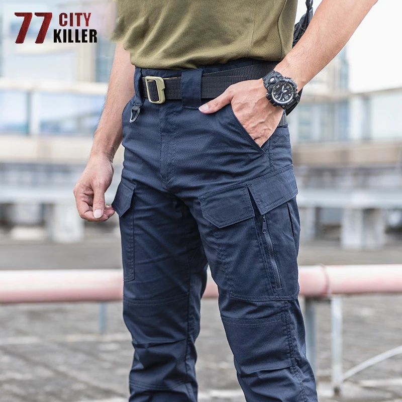 

77City Killer IX10 Tactical Pants Men New Military Joggers Men Quality Elasticity Multi-pocket Mens SWAT Trousers Pantalon Homme