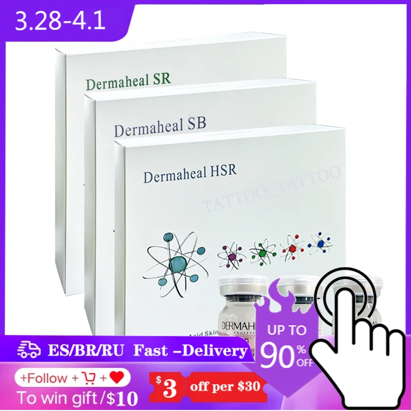 

10x5ml Dermaheal Hyaluronic Acid Ampoule Serum Skincare Anti-aging Skin Care Anti Wrinkle Freckle Removal Face Care Mesotherapy