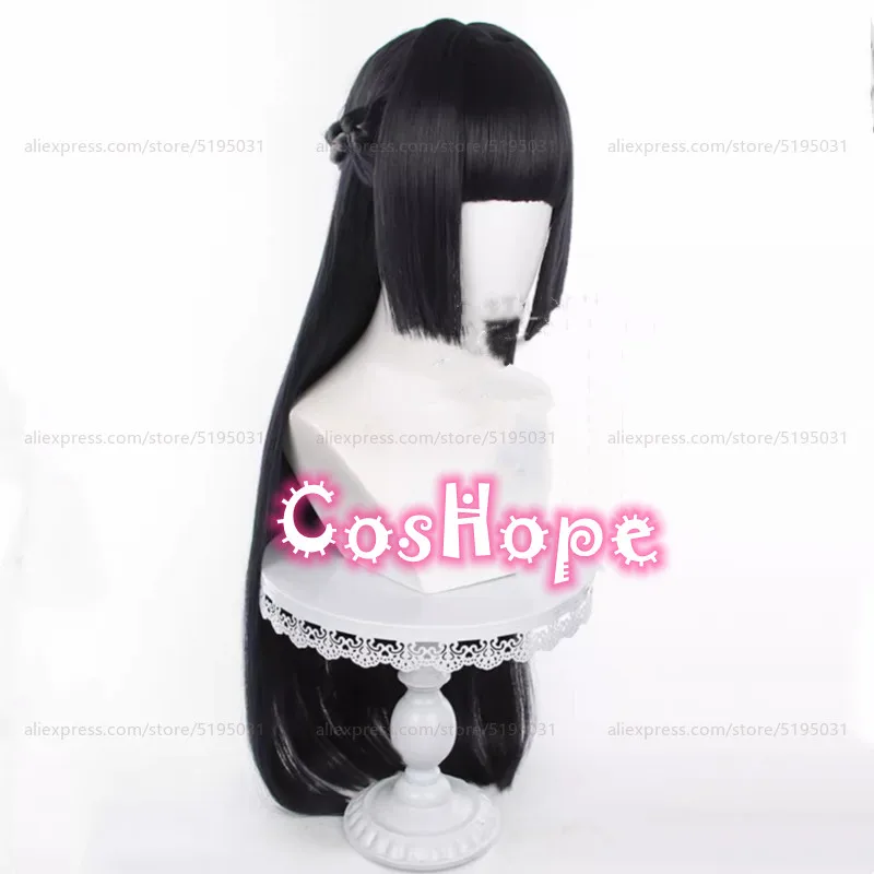 Парик для косплея Hoshimi Miyabi длинный прямой черный парик 85 см парики из аниме