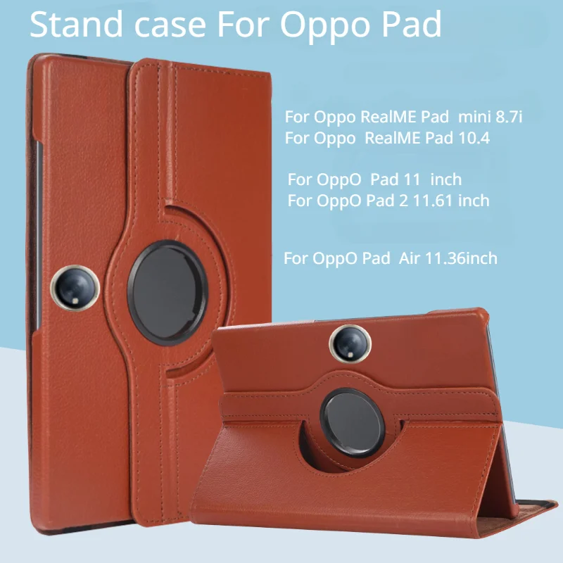 

360 Rotating Case for Oppo Pad 2 11.61"2023 Air 11.36"2022 Tablet Cover Realme Pad 10.4 Mini 8.7 One Plus Pad 11.61 Stand Fundas