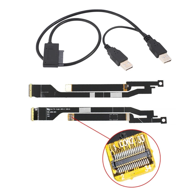 

2PCS Lcd Lvds Video Screen Cable Hb2-A004-001 For Acer Aspire With USB2.0 To 6+7 Slimline Sata Cable For Laptop Cd-Rom