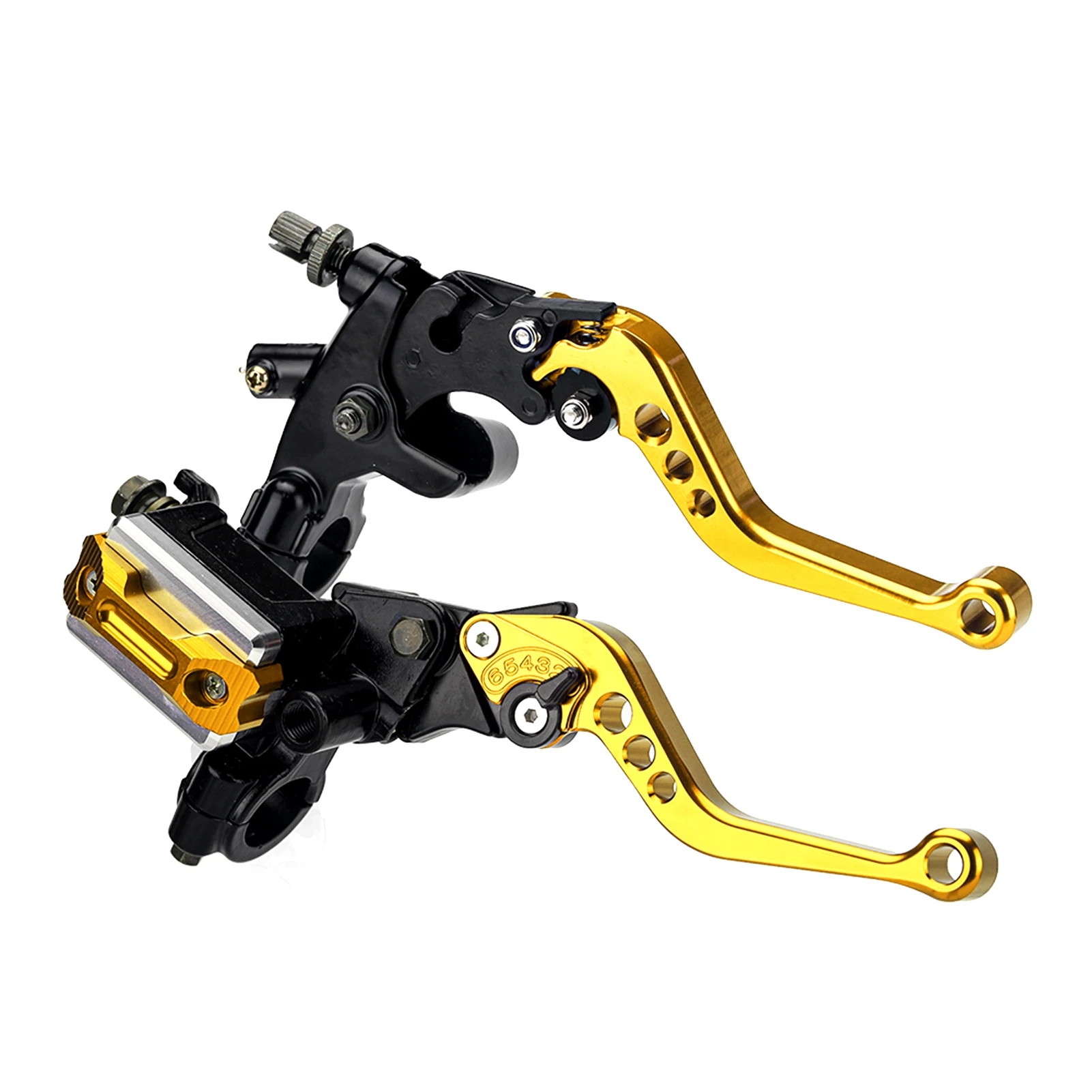 

Motorcycle Handlebar Brake Master Cylinder Clutch Lever CNC Left Right Set Motorcycle Clutch Brake Lever Set Chopper Cruiser