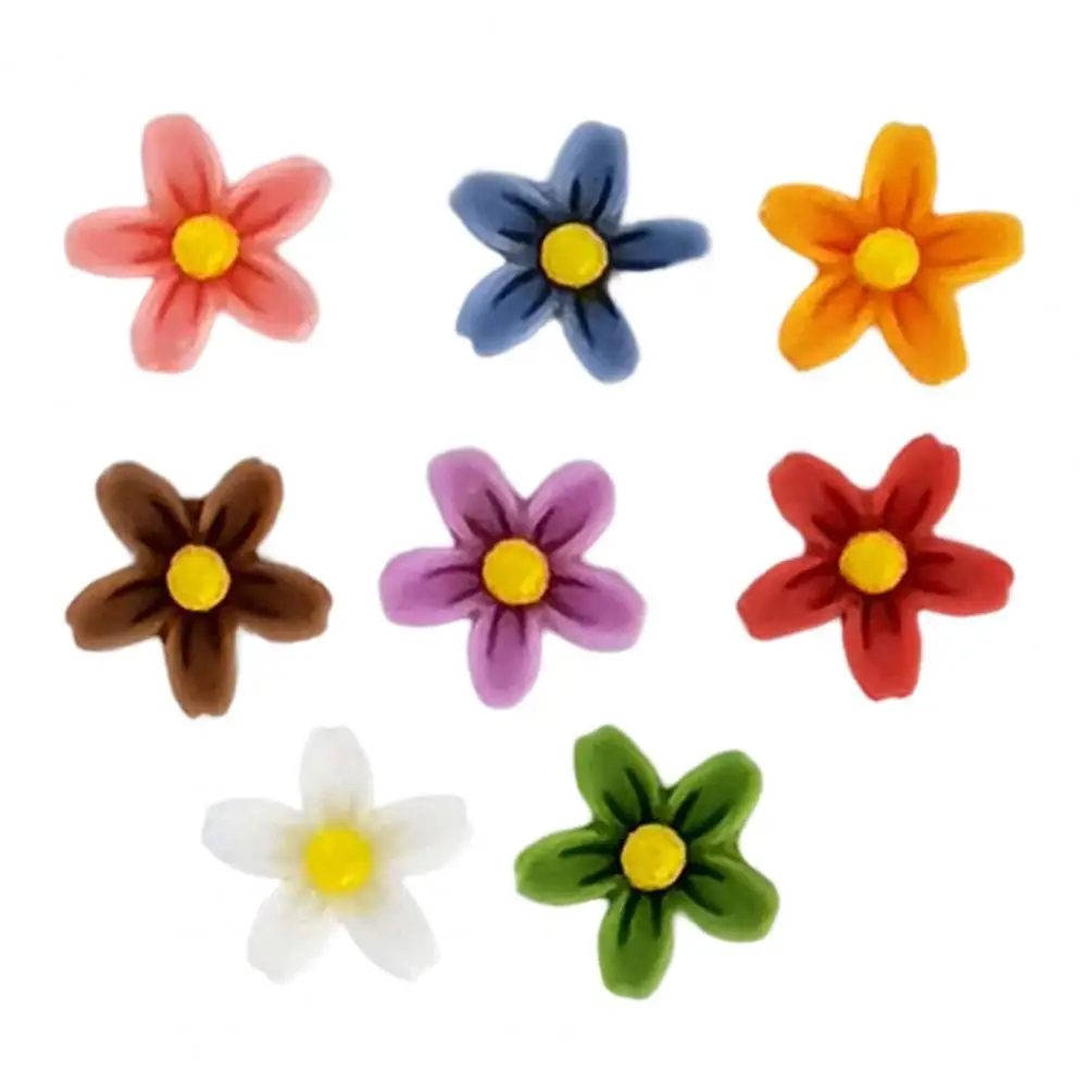 

Mini 100Pcs/Pack Stylish Five-petaled Flowers Nail Ornament Matte Nail Art Jewelry Exquisite for Party