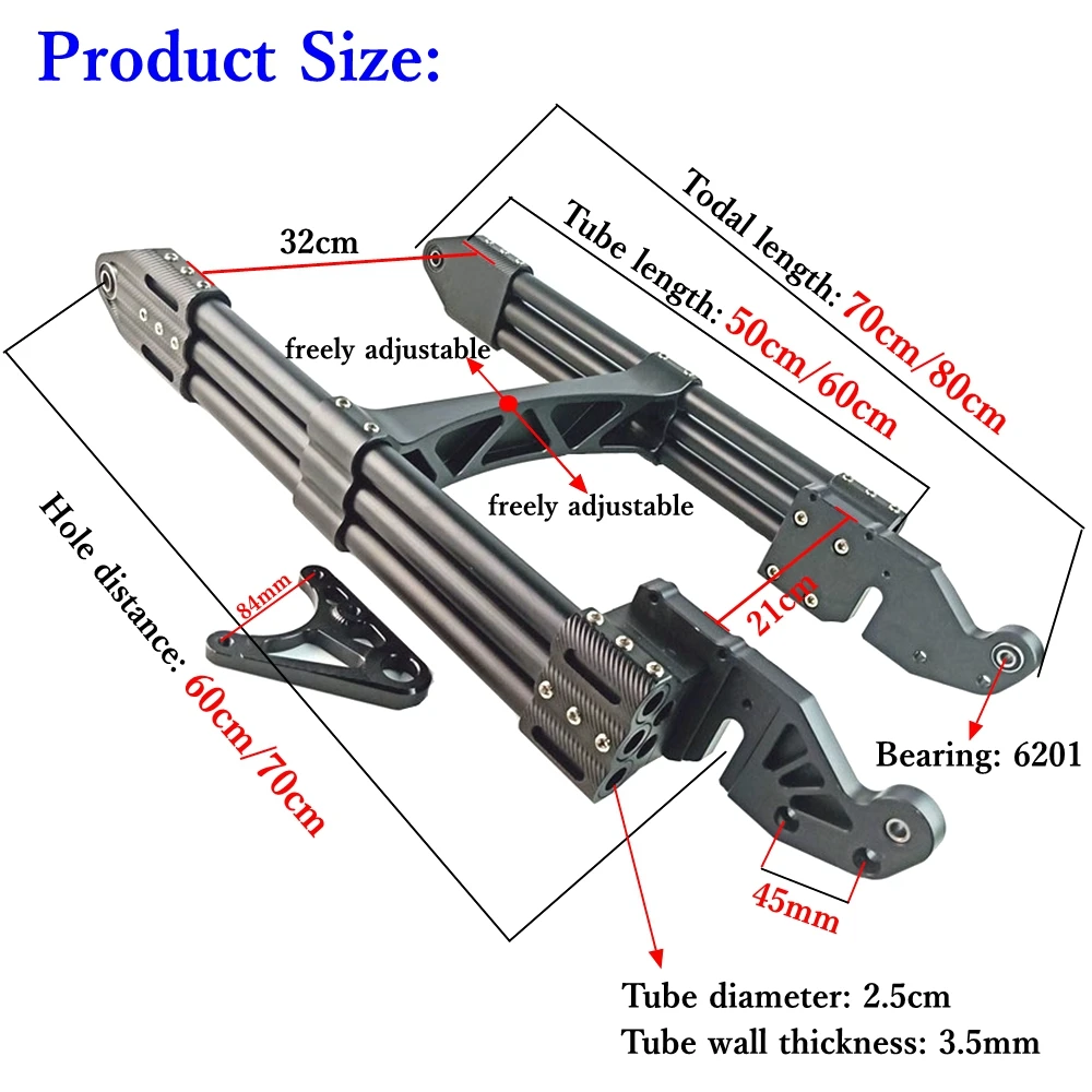 Задний поворотный рычаг мотоцикла с ЧПУ новая регулируемая 6-трубная плоская