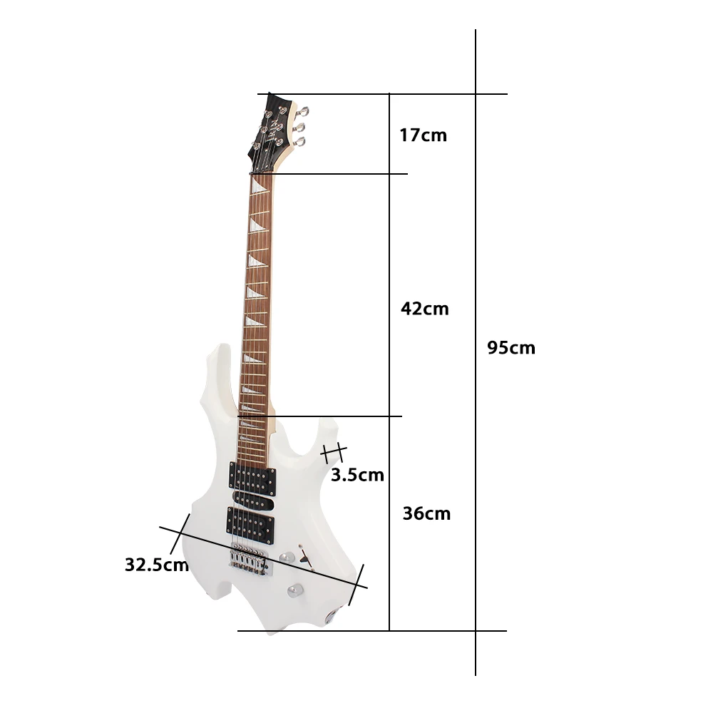 Novice  39 Inch 6 String 24 Frets Flame Shaped Electric Guitar Kit with Guitar Bag Shoulder Strap Amp Wire Spanner Tool enlarge