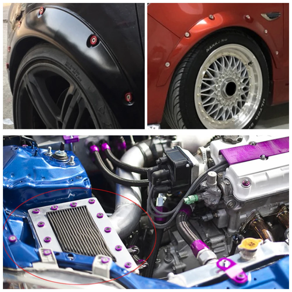 6 шт./упаковка автомобильные магнитные винты из алюминия