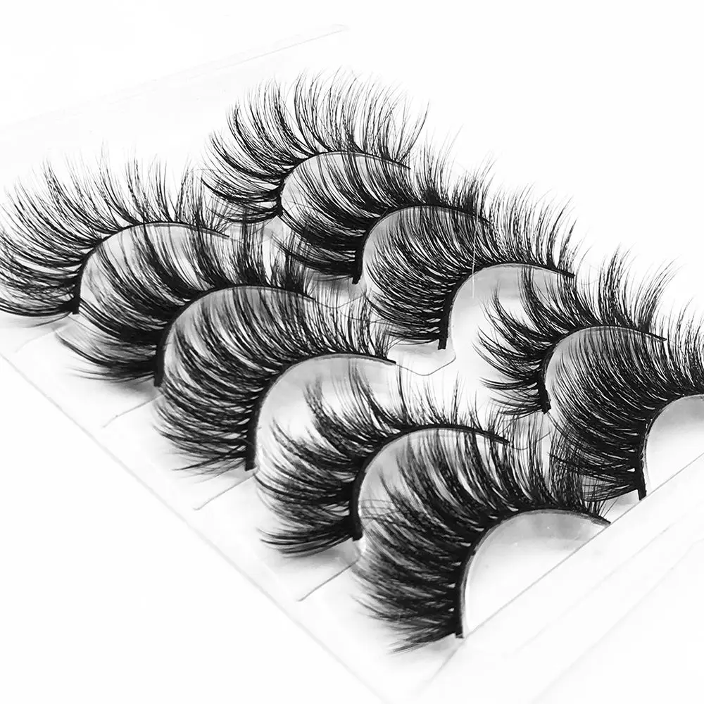 

[Fast Shipping]5Pairs Mixed/Single Styles False Eyelashes Wispies Fluffy Eyelashes Extension Natural Long Eye Makeup Tools