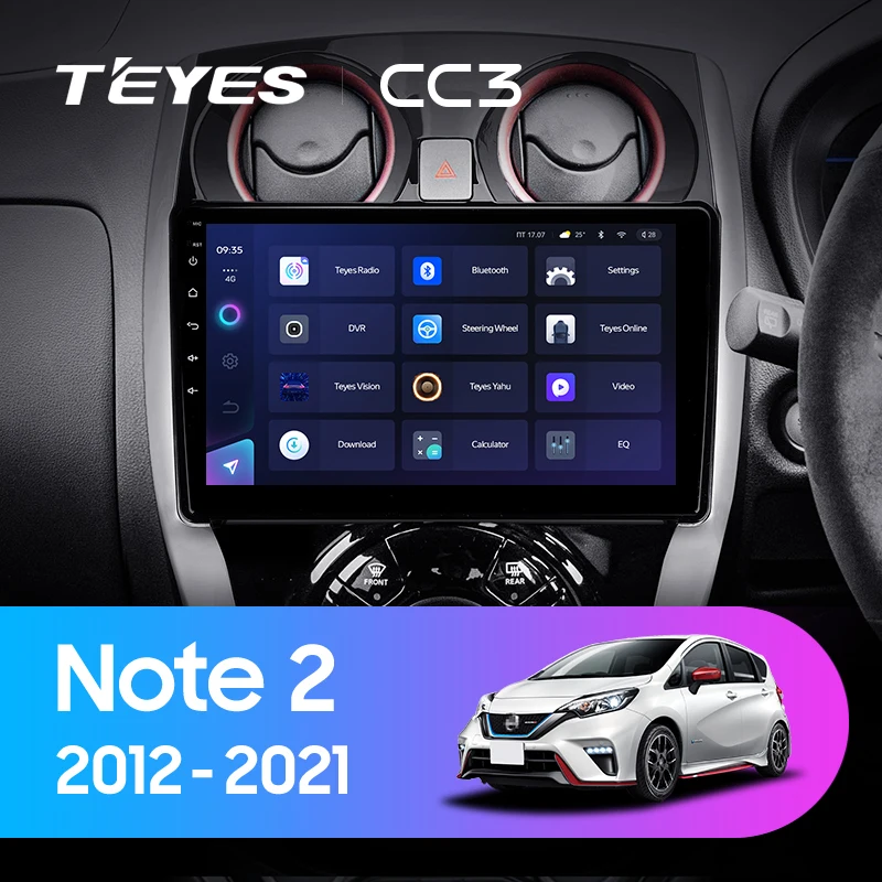 TEYES CC3 Штатная магнитола For Ниссан Ноут E12 Nissan Note 2 2012 - 2021 до 8-ЯДЕР 6 + 128ГБ 27EQ DSP