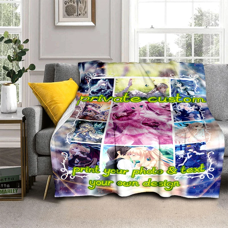 

Custom Hd Printed Soft Plush Sofa Bed Throwing Picnic Blankets Modern Flannel Blanket Cover Dropshipping