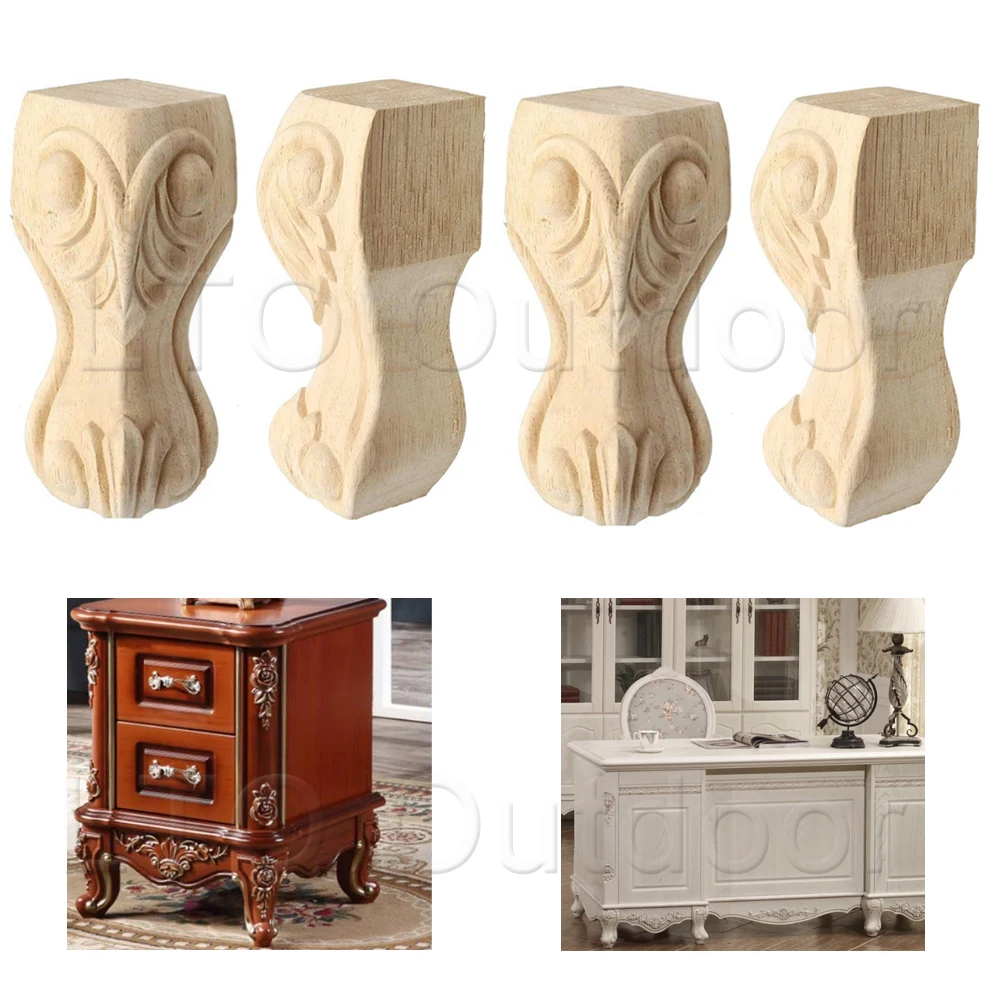 

1/2/4PC Solid Wood Furniture Leg Feet Replacement Support For TeaTable Cabinet TV Stands Sofa Couch Chair Coffee Table Legs Wood