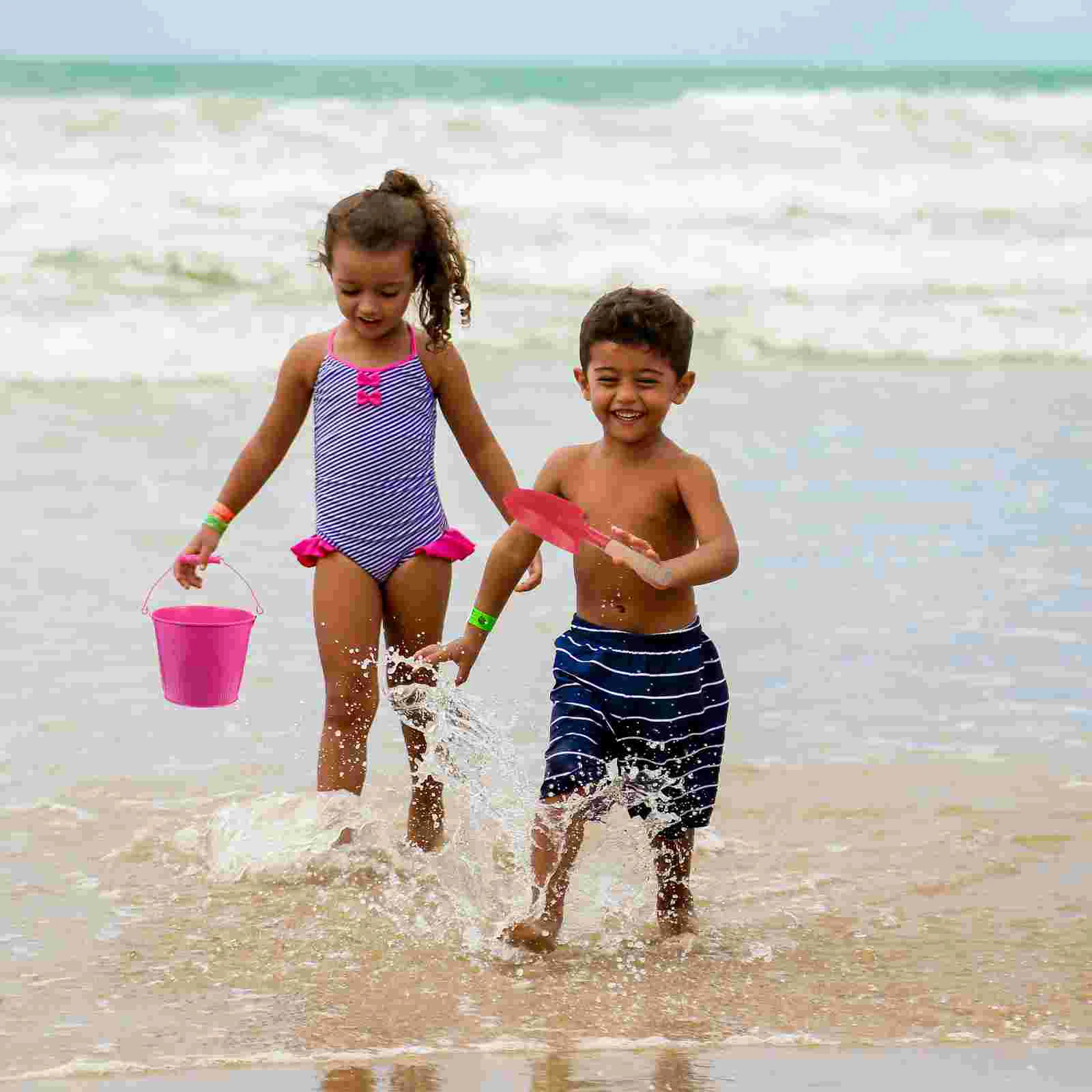 

Iron Bucket Set Summer Toy Kids Playset Toys Sand Playthings Children Shovels