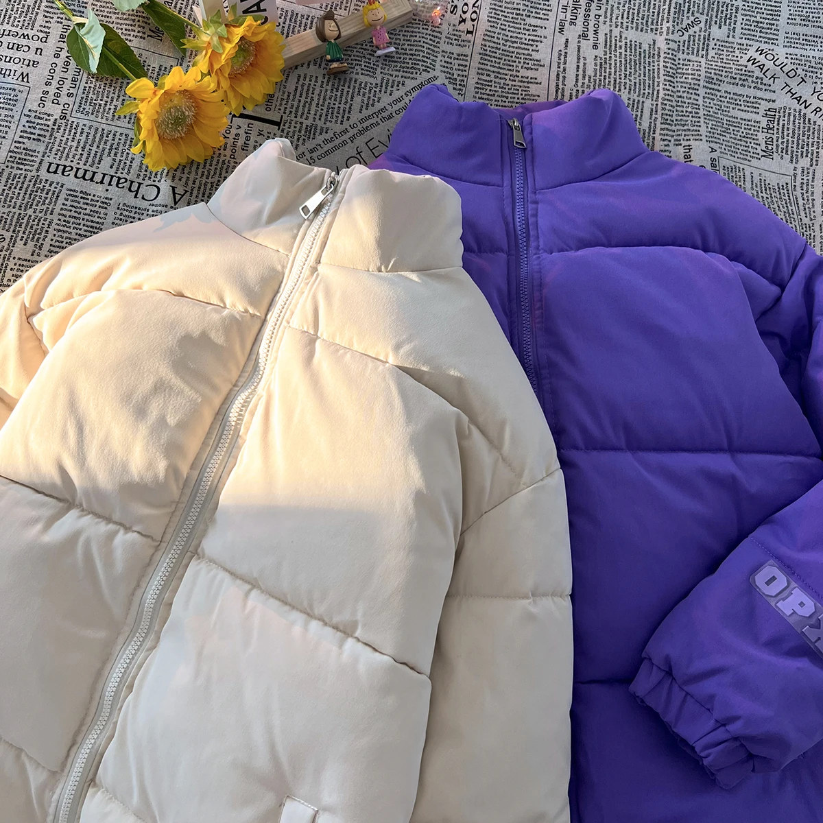 Mens Winter Jackets Coat Thick Warm Cotton Padded Parkas Windproof 2023 Outwear