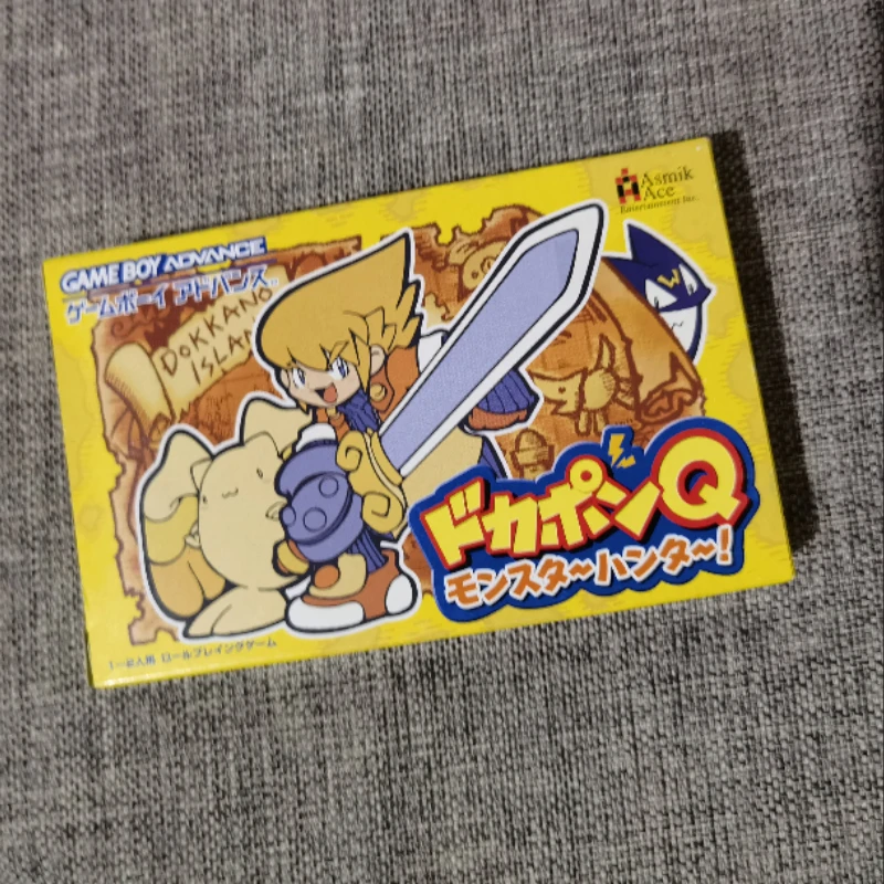 GBA Dokabon Q Monster Hunter Original Genuine Game Cassette