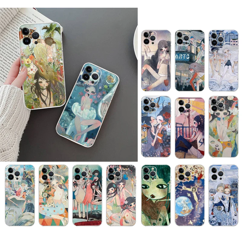 

Aya Takano Art Phone Case For iphone 14 Pro Max 13 12 11 Pro Max XS XR X 12mini 7 8 14 Plus SE Case Funda