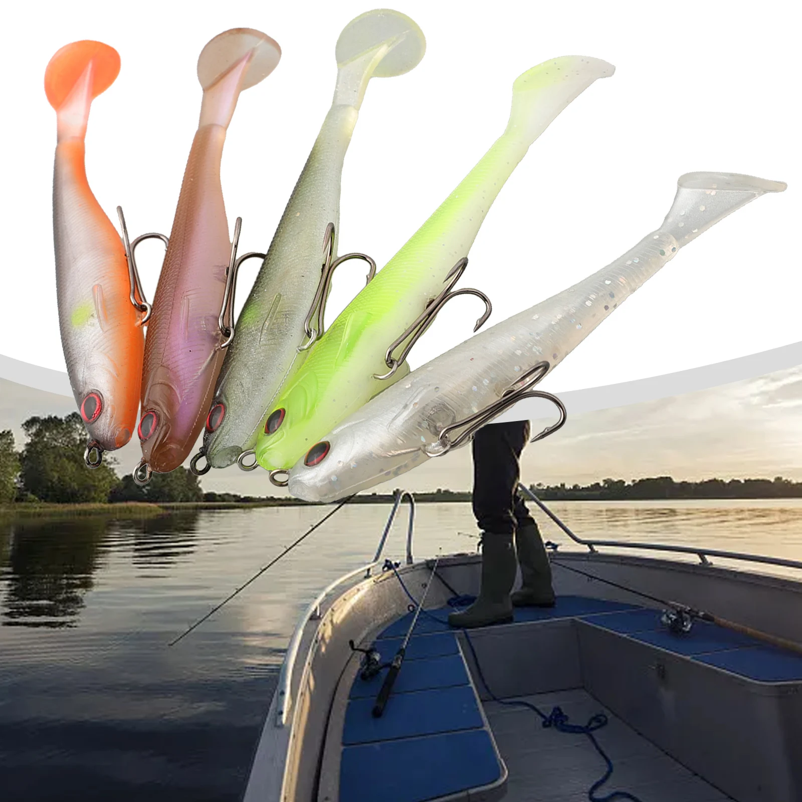 Высокое качество Magdraft Swimbait Мягкая рыболовная приманка Весло Хвост Мягкий