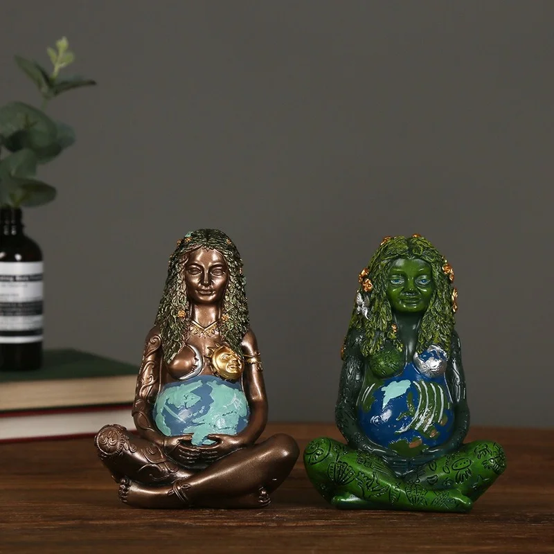 

Millennial Gaia Statue Mythic Figurine Nemesis Mother Earth Goddess Art Statue Resin Figure Art Decorations