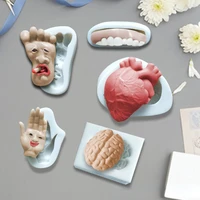 creativity soap molds heart human brain shape candle epoxy mold fondant chocolate biscuit diy cake kitchen baking silicone mold