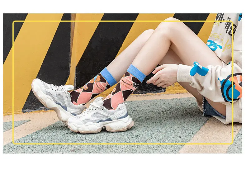 3 шт./компл. носки Kawaii для мужчин и женщин хлопковые Ретро стиль длинные с героями