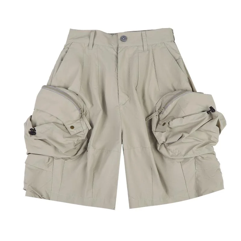 

22SS Individuality Large Zipper Pocket Design Shorts Men Women EU Size Cool Fabric Shorts Sports Style Summer Fashion Tiny Spark