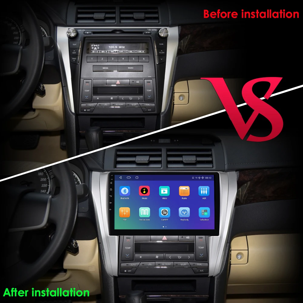 10 1 дюймовый Android 11 Автомобильный GPS навигатор стерео для Toyota Camry 2015-2017 2 Din