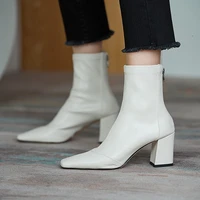 spring autumn 2022 new korean fashion modern boots women high heel mid calf boot woman platform shoes ladies casual shoes boots