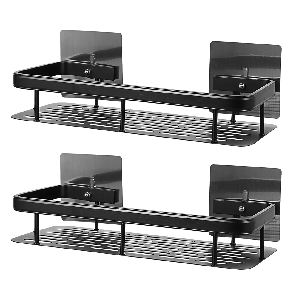 

2pcs Sundries Storage Holders Bathroom Supplies Bathroom Wall Shelves Toilet Nail-free Racks for Housewarming Storage Bathroom