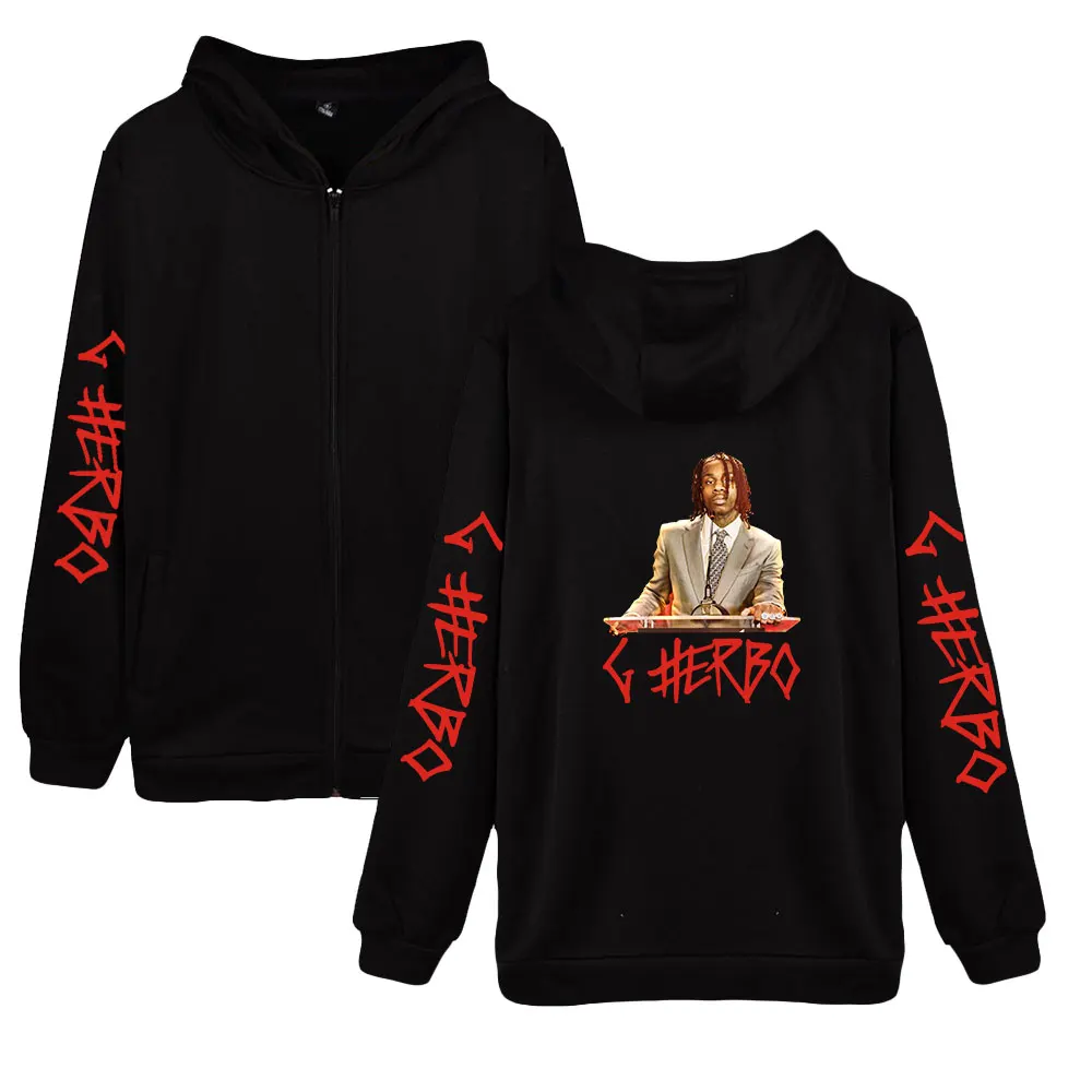

G Herbo Zipper Hoodie Women Men Long Sleeve Hooded Sweatshirt Unisex Casual Streetwear Fashion Clothes