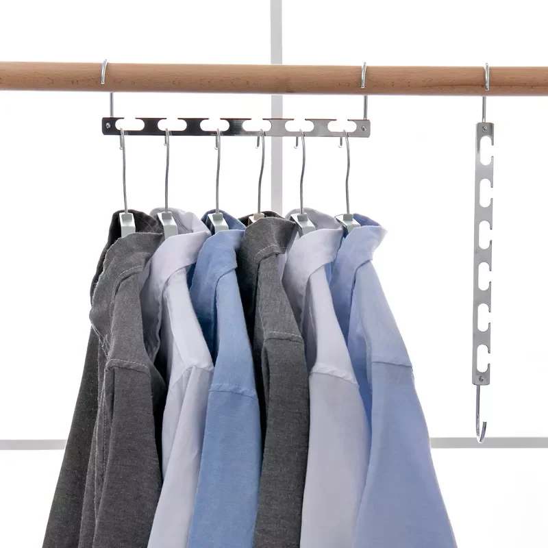 

6 Hole Shirts Clothes Hanger Holders Multifuction Save Space Non-slip Clothing Organizer Practical Racks Hangers for Clothes