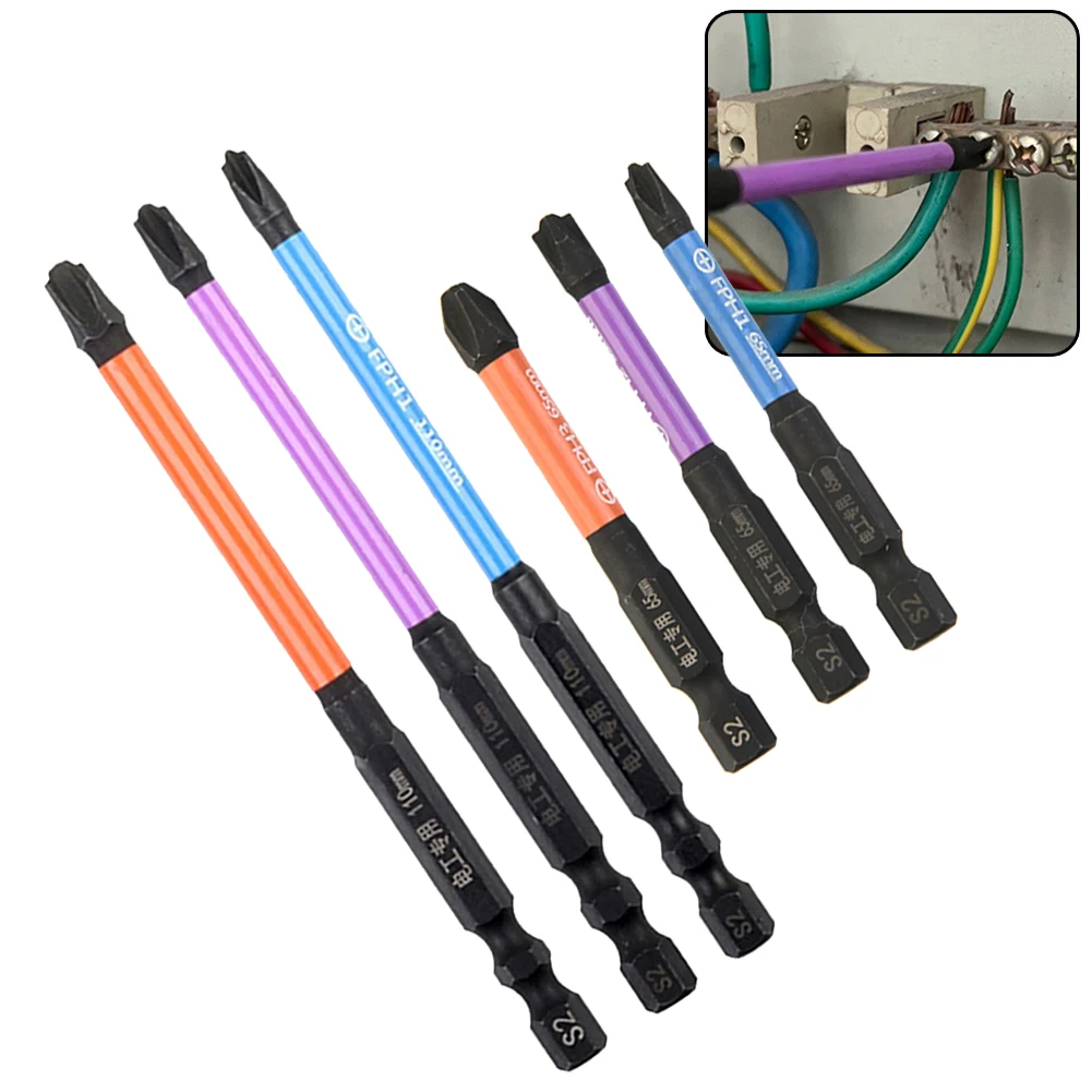 

65mm 110mm 150mm Special Slotted Cross Screwdriver Bit Nutdrivers FPH1 FPH2 FPH3 For Socket Switch Power Electrician Power Tool