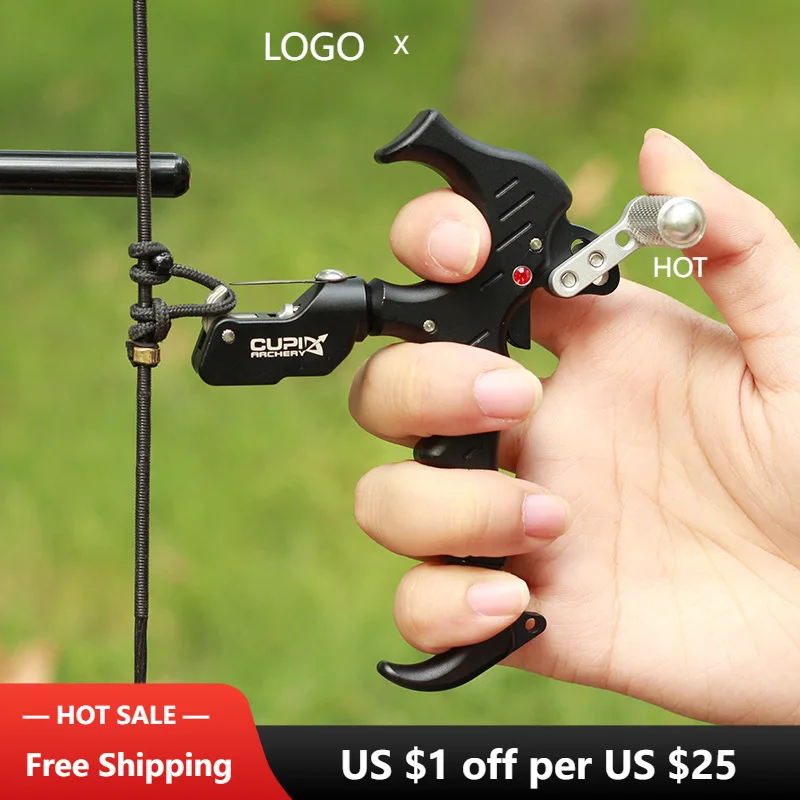 

Adjustable 360 Degree Rotation ​​Clamp Hook Type Release Aid Grip Stainless Steel for Compound Bow Archery Accessories