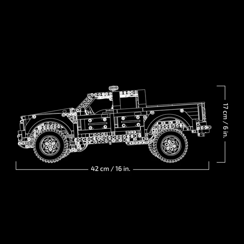 Модель внедорожника F150 модель автомобиля технические Ford Raptors 42126 игрушечные