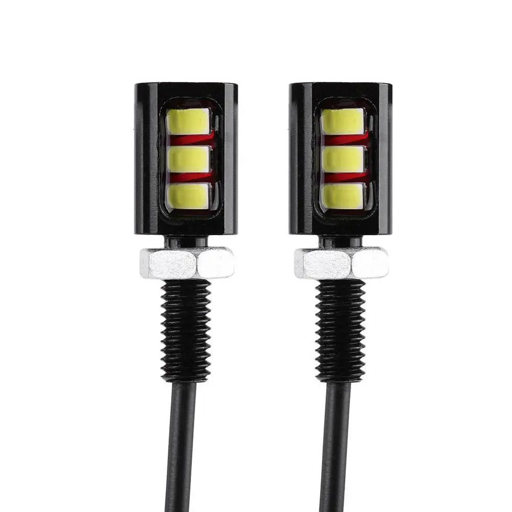 2PCS LED Car Motorcycle License Number Plate Lights Lamp Auto Tail Front Screw Bolt Bulbs Lamps Light Source 3 led 5630 SMD - купить по