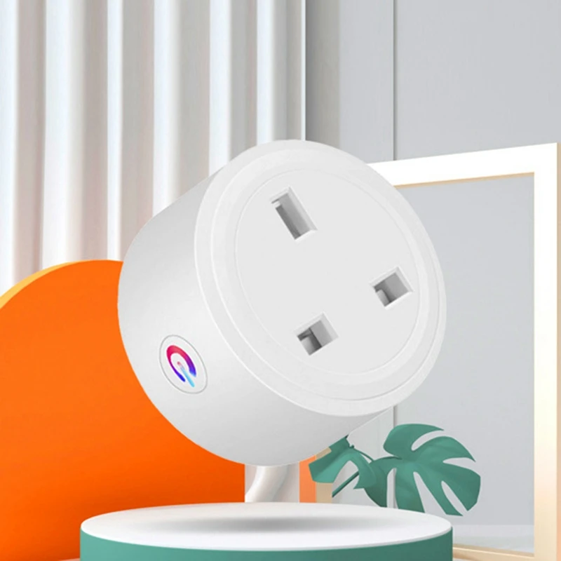 1 шт. 20A Tuya умная розетка пластиковый Wi-Fi 3-контактный адаптер для дома голосового
