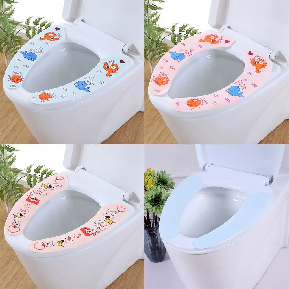 

Close Stool Bathroom Washable Warmer Cover Mat Lid Pad Cloth Toilet Seat Cover Toilet Seat Sticker