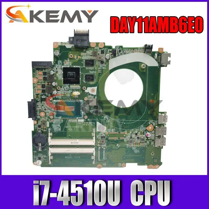 

Материнская плата Akemy для ноутбука HP Pavilion 14-P DAY11AMB6E0 SR1EB i7-4510U DDR3L, материнская плата, полный тест, 100% работа
