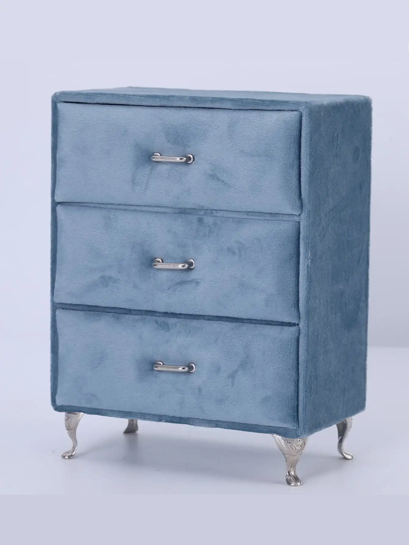 

1pc Small Three Layer Jewelry Box Furniture Cabinet Design Ring Necklace Organizer with Drawer