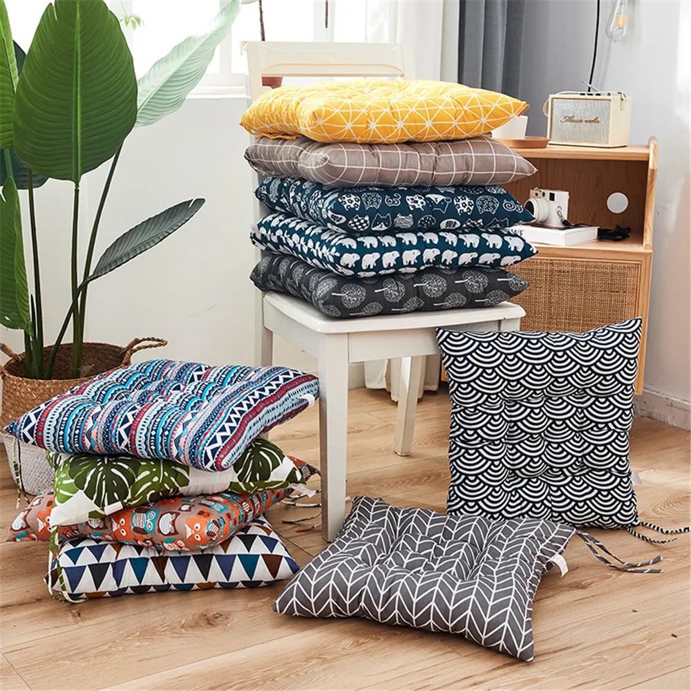 

40*40cm Garden Party Patio Furniture Cotton Linen Cushion Chair Seat Pads Dining Cushions Coarse Cloth