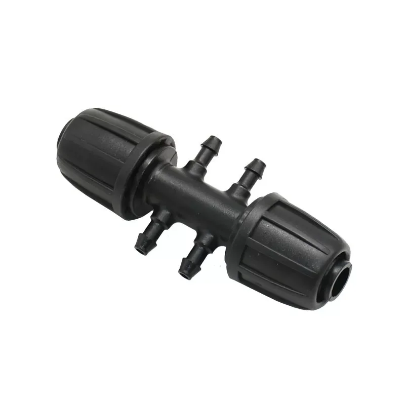 

Garden Hose 1/2" to 1/4 Hose 4-way water splitter lock nut 4/7 barbed double way irrigation connector screw 16mm 1pcs