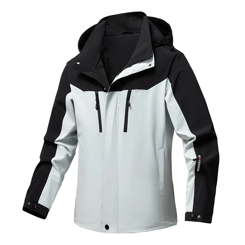 

Men New Outdoor Spring Autumn Jacket Coat Men Outwear Brand Casual Hat Waterproof Men High Quality Hooded Outdoor Zipper Jackets