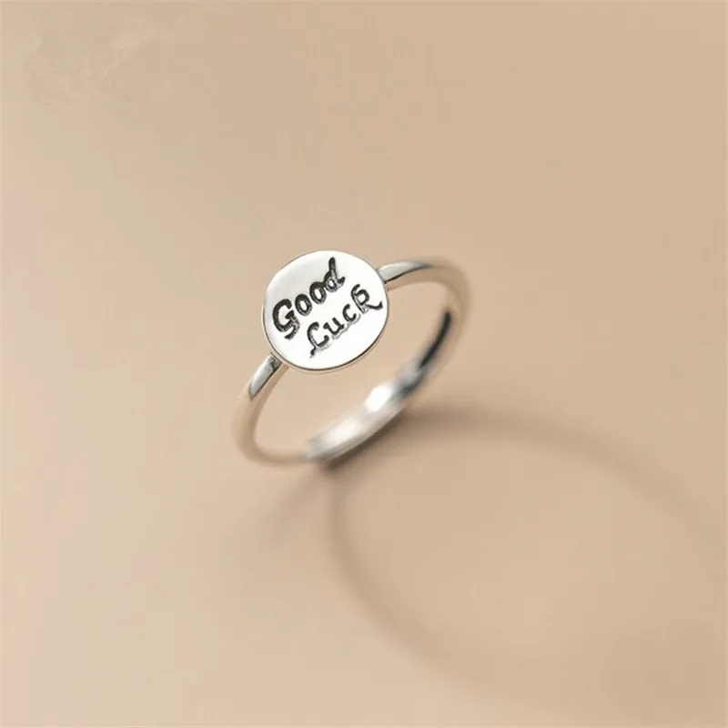 Простое круглое кольцо Goodluck в японском и корейском ретро-стиле женское с