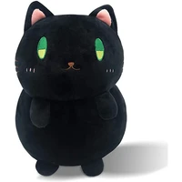 1pcs 13 8 black cat plush kawaii cartoon standi kitty pillow plushies cute round eyes kitten stuffed animal doll toy